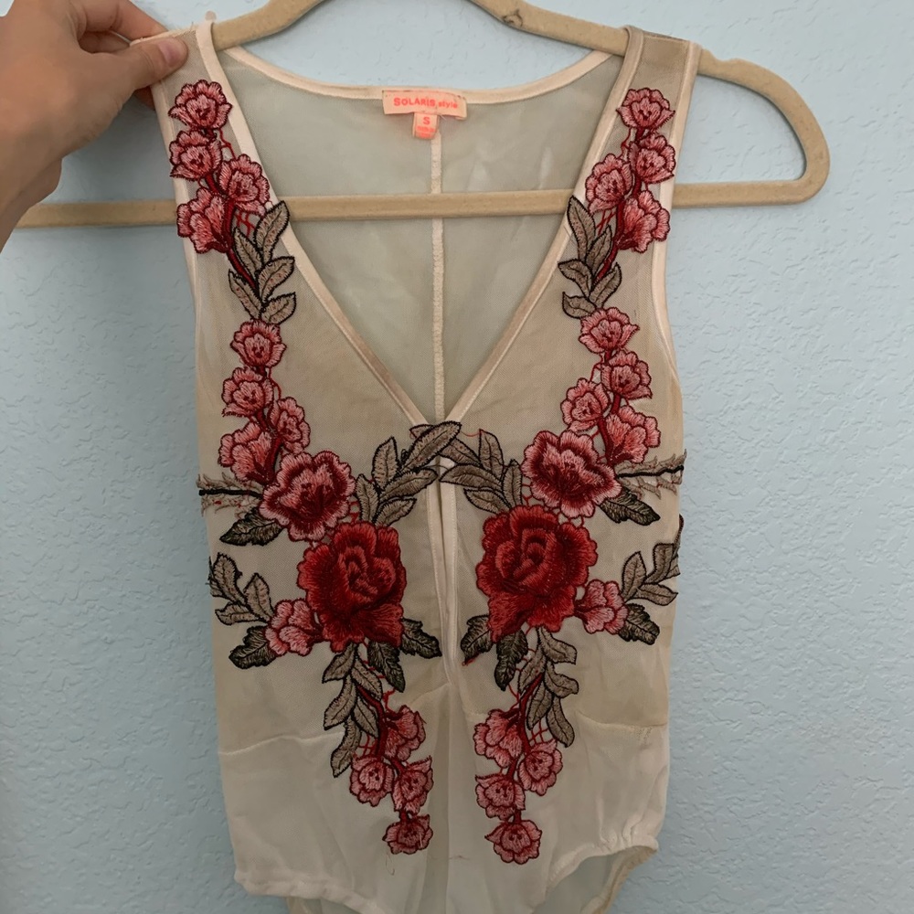 Floral body suit